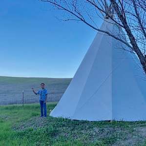 Teepee on working family farm