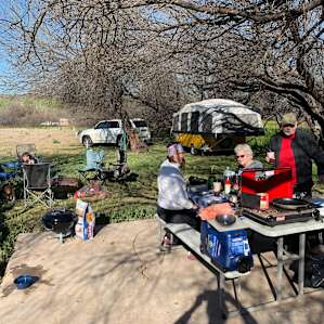 Nice picnic table with a concrete slab
