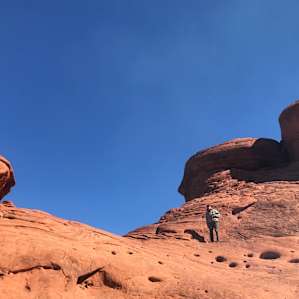 A photo on the rocks at our campsite (#4)