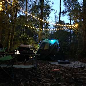 My campsite, with some added lighting :)