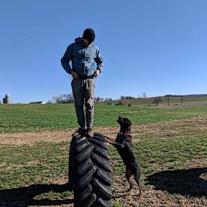 Lots of neat things around the farm like these tractor tires!