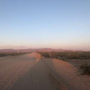Sunset as we arrived at the beginning of this amazing, private, desert retreat.