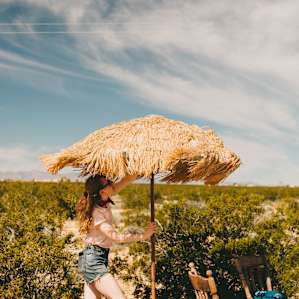 A fun umbrella to keep the sun off of you!