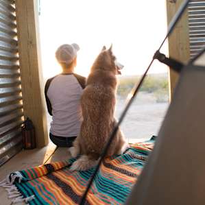 The shelter is the perfect place to watch the sunset