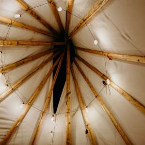 Sleeping on the Tipi.