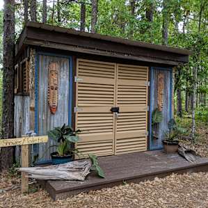 Outdoor shower and bathroom