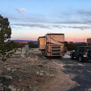 Camp site with view to the east, house to the south.