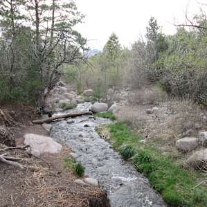 a nice stream (not a river) runs through the camp