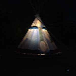 Tipi @ night