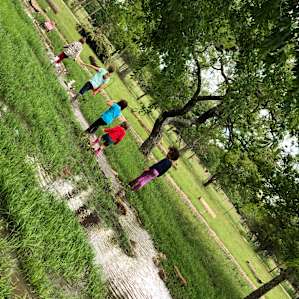 It rained hard the morning before we got there, so the ground was muddy and wet, but that didn’t stop our fun!