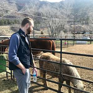 Chris enjoying the ponies
