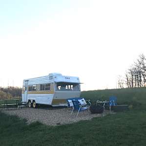 Unique restored 1978 camper on farm