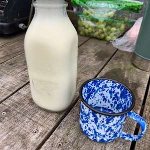 Farm fresh raw milk.