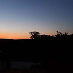Sunset from the outdoor communal kitchen