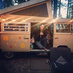 Enjoy a hip 79 VW Westy Campmobile