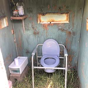 They have these very convenient outhouses spread out throughout the property!