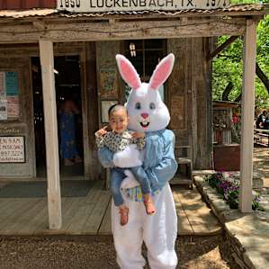 We were so close to Luckenbach we were able to drive down and catch the annual Easter egg hunt!