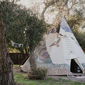 The luxurious teepee we got to spend the night in. It even had a hammock waiting for us right outside of it.