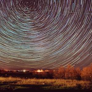 Very lengthy exposure, but the stars are quite visible at night!