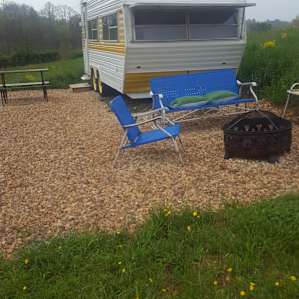 Unique restored 1978 camper on farm