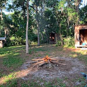 They had kindling waiting for us, we came out here to make a fire, can’t do that at the state park in May.