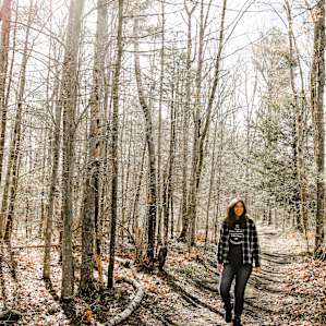 A 1.5 mile long hiking trail goes through the property and leads to a beautiful stream.