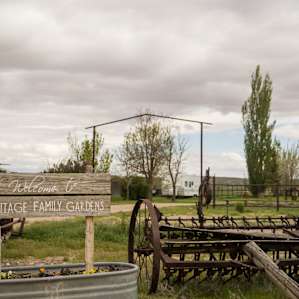 The welcoming entrance to the farm