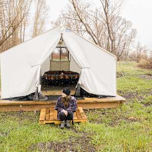 Tents are so roomy and cozy:)