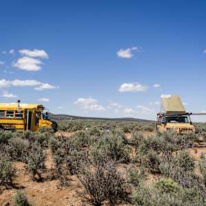 Plenty of room on campsite for multiple vehicles