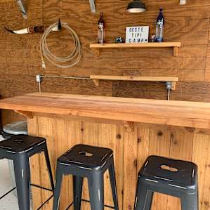 Bar at the fully stocked outdoor kitchen