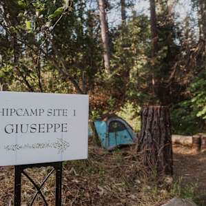 Each campsite is named after someone in the Ferretti family (and so is one of the roads in town!)