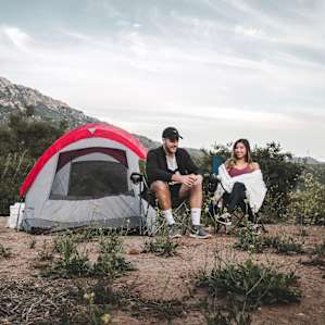 Golden hour at the campsite