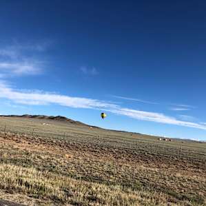 Morning hot air balloon