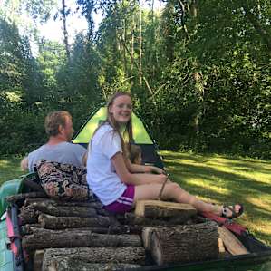 Jim delivering our firewood!