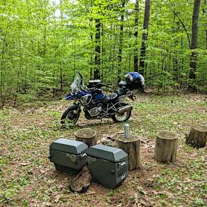 Rode my motorcycle right to the site