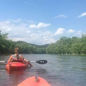 Paddling from Buchanan to the campsite