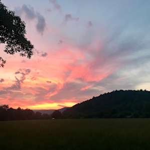 Hay Field sunset first night we got in
