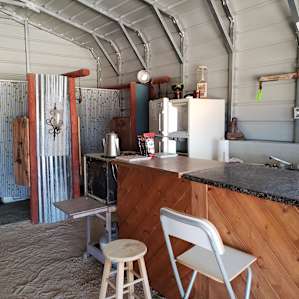 Full kitchen, shower, and toilet