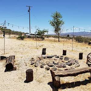 Public fire pit complete with market lighting :)