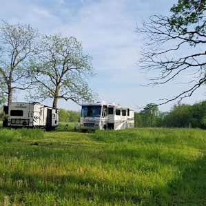 Our sites set up for a long weekend's stay