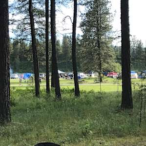 you can see the other campers down in the meadow.