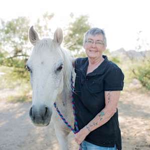 Your host Heidi and one of her beautiful Arabians