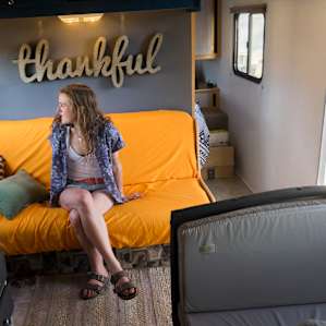 The inside of the trailer was just redone