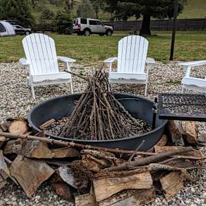 Communal campfire (better suited for marshmallows than bbq) :)