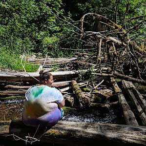 So many inspiring spots to sit along the creek.