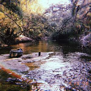 beached at some rapids up stream