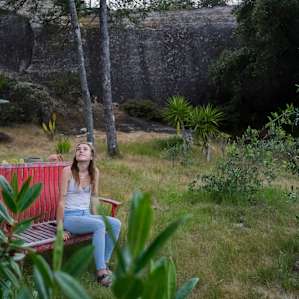 The garden is so nice to relax in