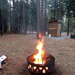 Fire pit and clean restoom
