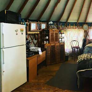 Inside the Yurt kitchen area