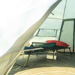 The inside of the tee pee tent